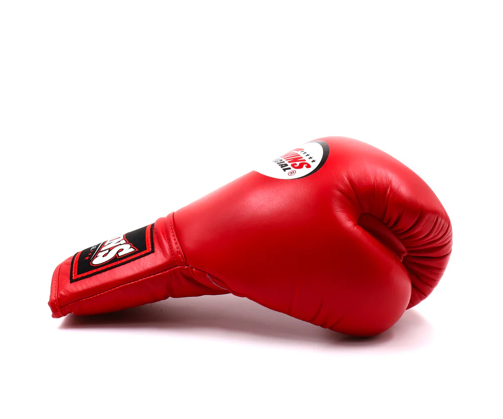 Twins Special Boxing Gloves BGLL1 Red Lace Up - Image 3