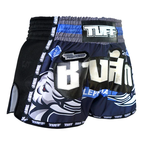 Tuff Muay Thai Shorts TUF-MRS203 Navy Blue - Image 4
